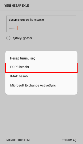 E Posta Kurulumu