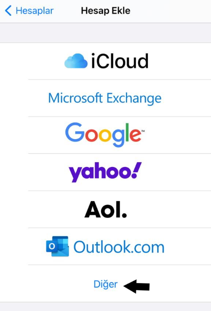 iOS Mail Kurulumu